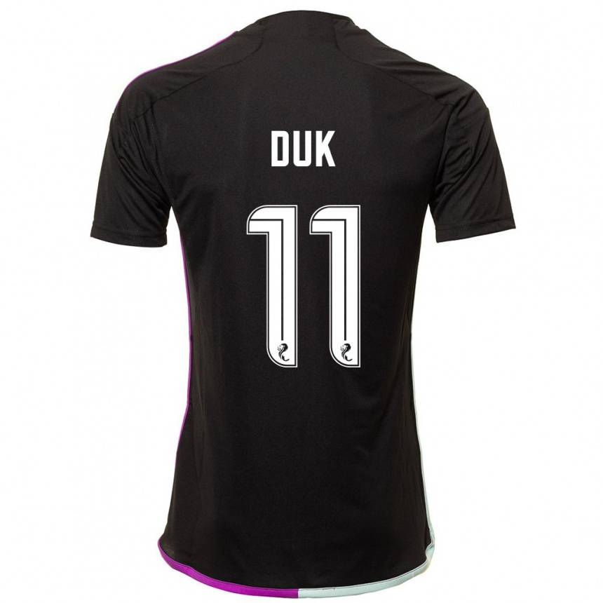 Kids Football Duk #11 Black Away Jersey 2023/24 T-Shirt