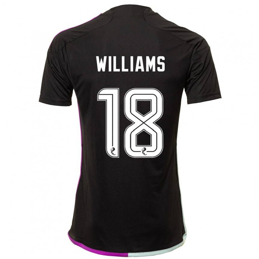 Kids Football Rhys Williams #18 Black Away Jersey 2023/24 T-Shirt