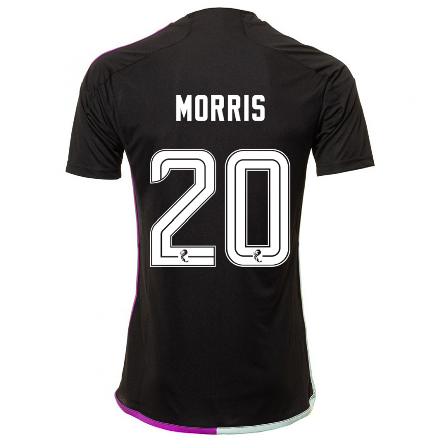 Kids Football Shayden Morris #20 Black Away Jersey 2023/24 T-Shirt