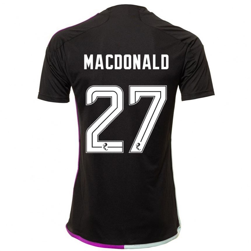 Kids Football Angus Macdonald #27 Black Away Jersey 2023/24 T-Shirt