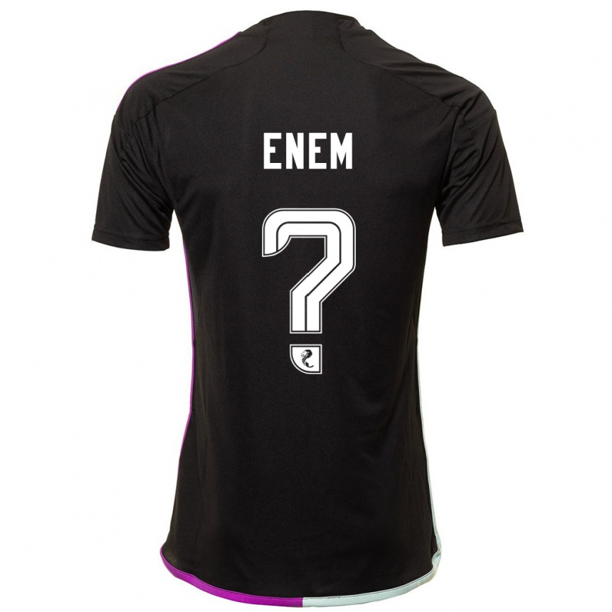 Kids Football Victor Enem #0 Black Away Jersey 2023/24 T-Shirt