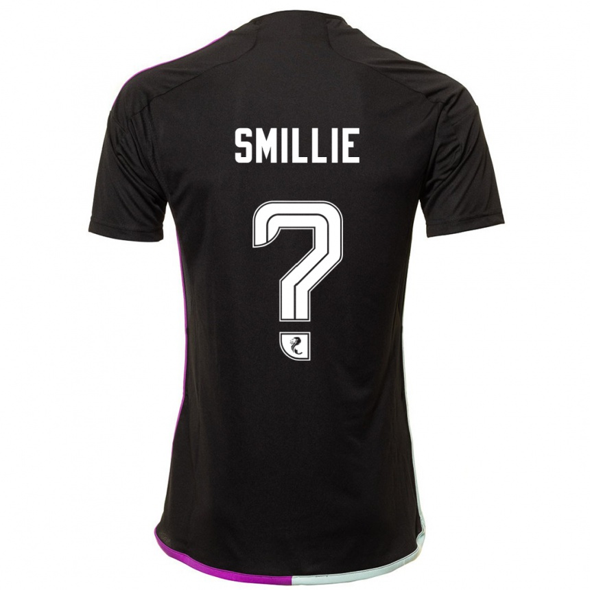 Kids Football Reuben Smillie #0 Black Away Jersey 2023/24 T-Shirt