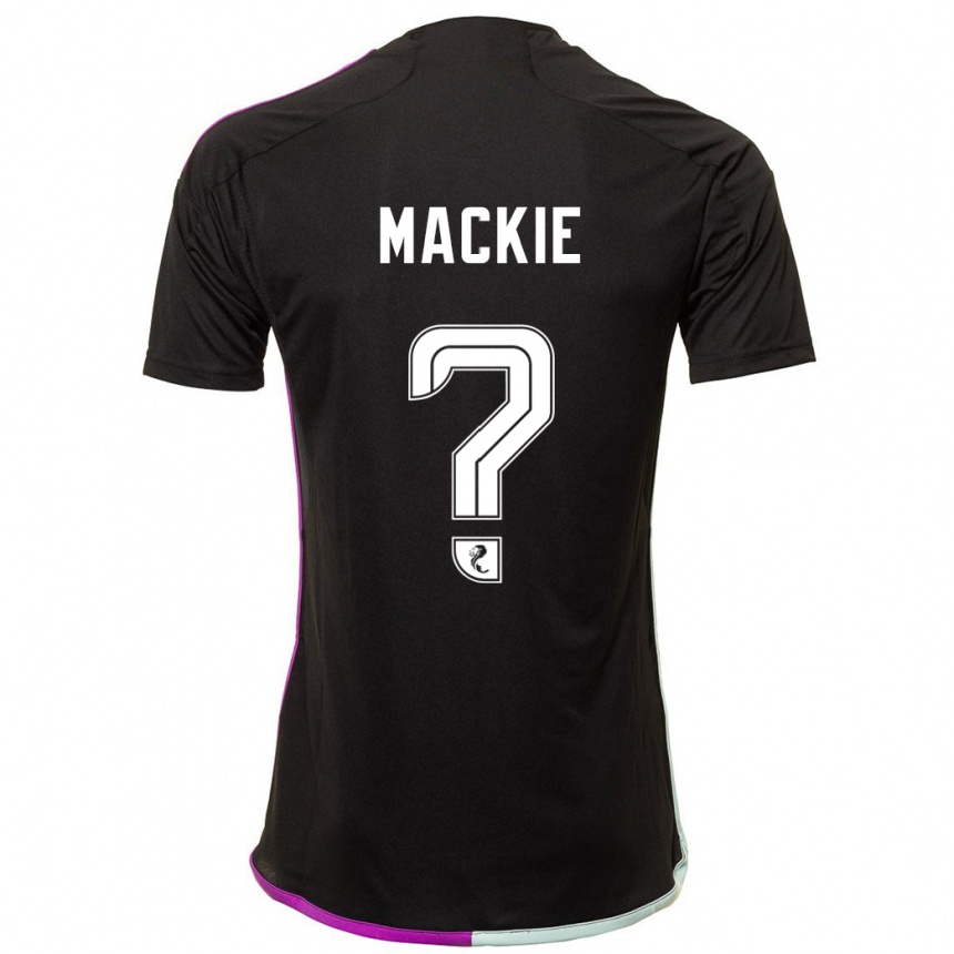 Kids Football Fraser Mackie #0 Black Away Jersey 2023/24 T-Shirt