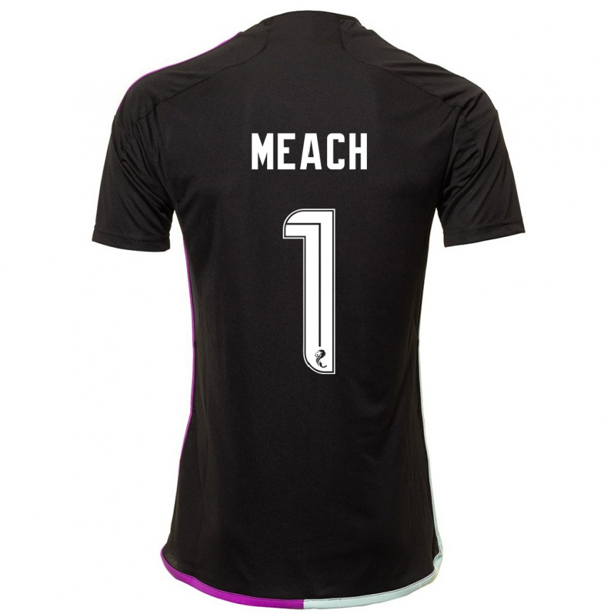 Kids Football Aaliyah-Jay Meach #1 Black Away Jersey 2023/24 T-Shirt