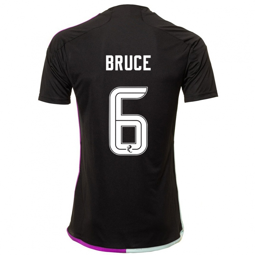 Kids Football Natasha Bruce #6 Black Away Jersey 2023/24 T-Shirt