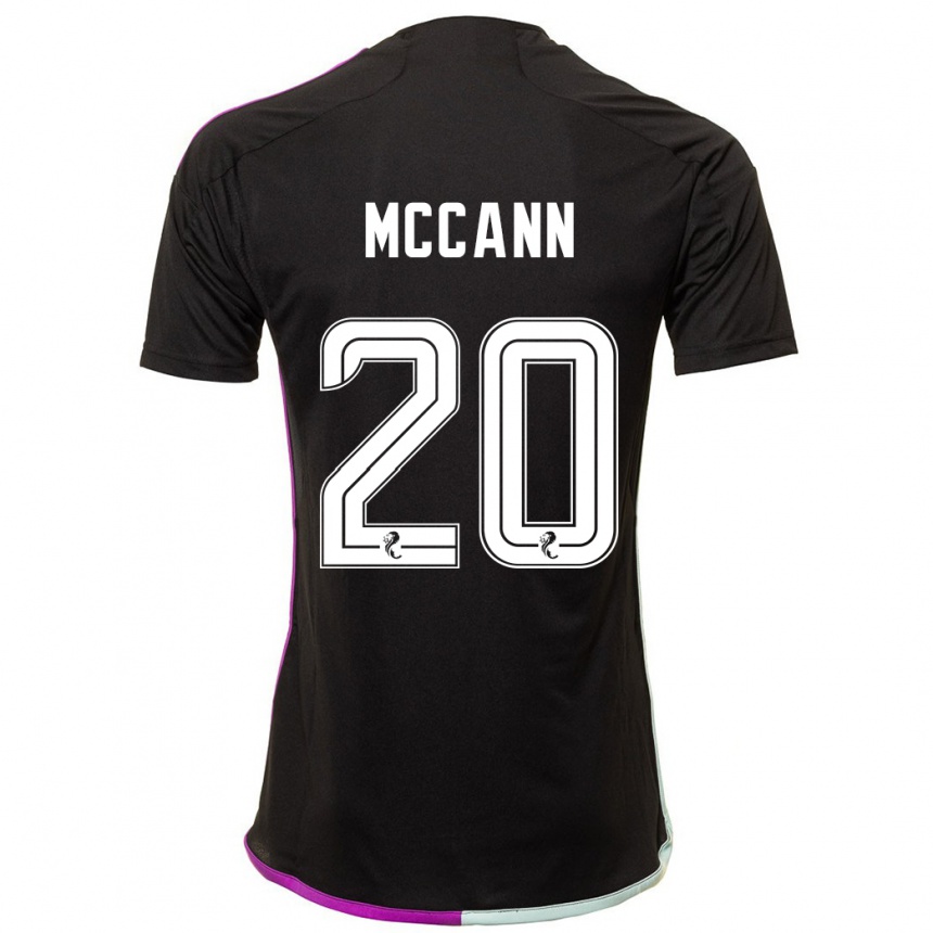 Kids Football Annalisa Mccann #20 Black Away Jersey 2023/24 T-Shirt