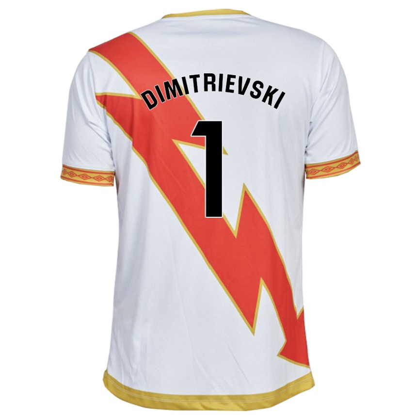 Men Football Stole Dimitrievski #1 White Home Jersey 2023/24 T-Shirt