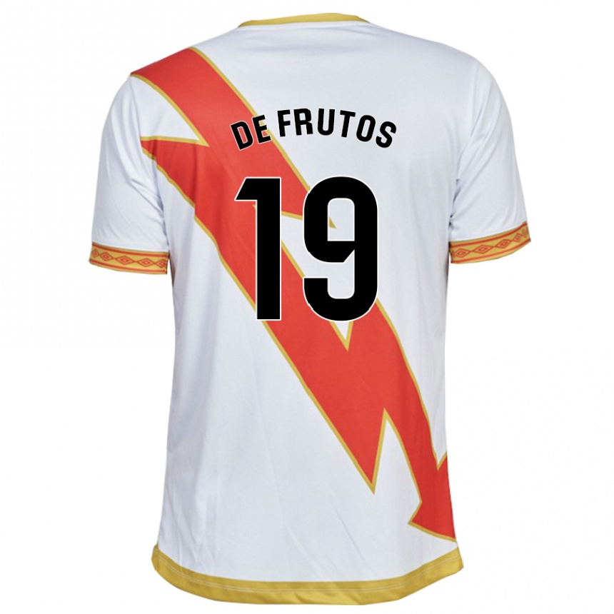 Men Football Jorge De Frutos #19 White Home Jersey 2023/24 T-Shirt