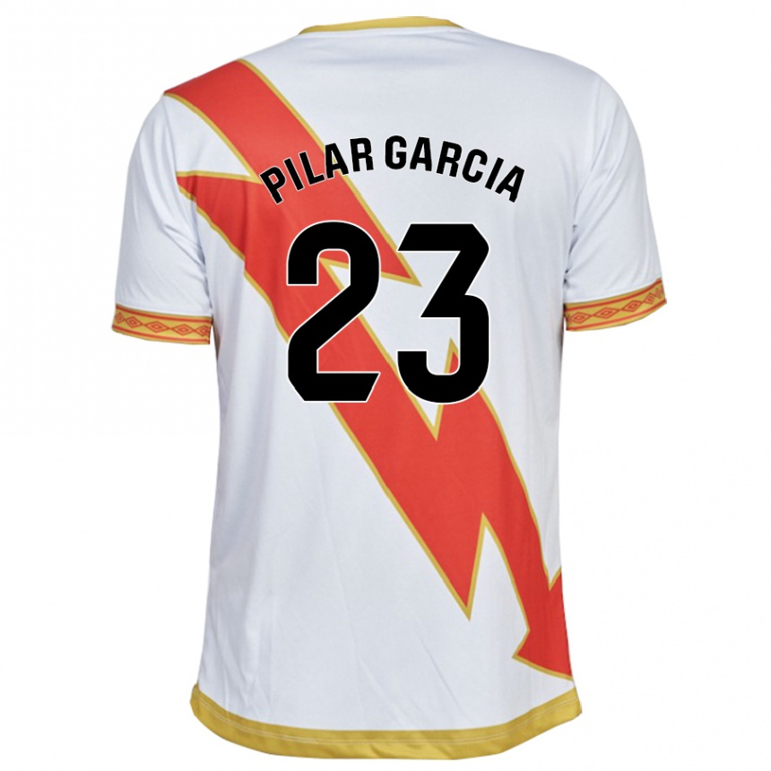Men Football María Pilar García Villalba #23 White Home Jersey 2023/24 T-Shirt