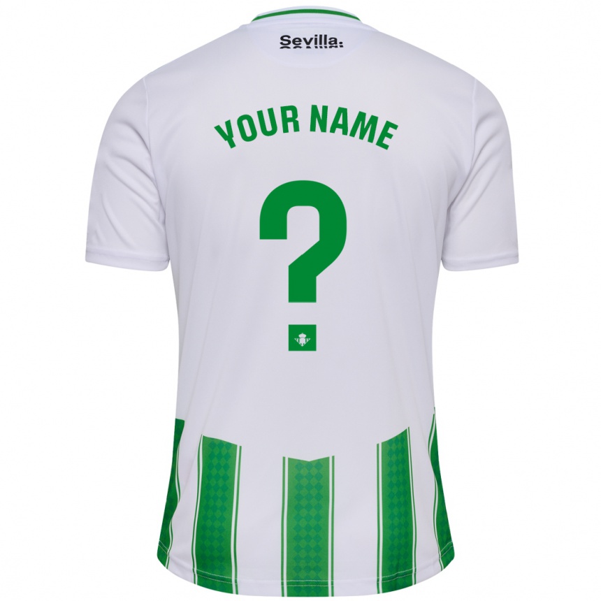 Men Football Your Name #0 White Home Jersey 2023/24 T-Shirt
