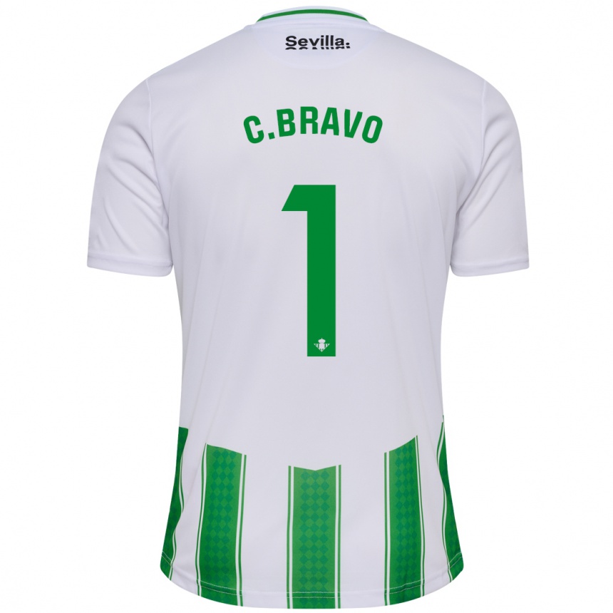 Men Football Claudio Bravo #1 White Home Jersey 2023/24 T-Shirt