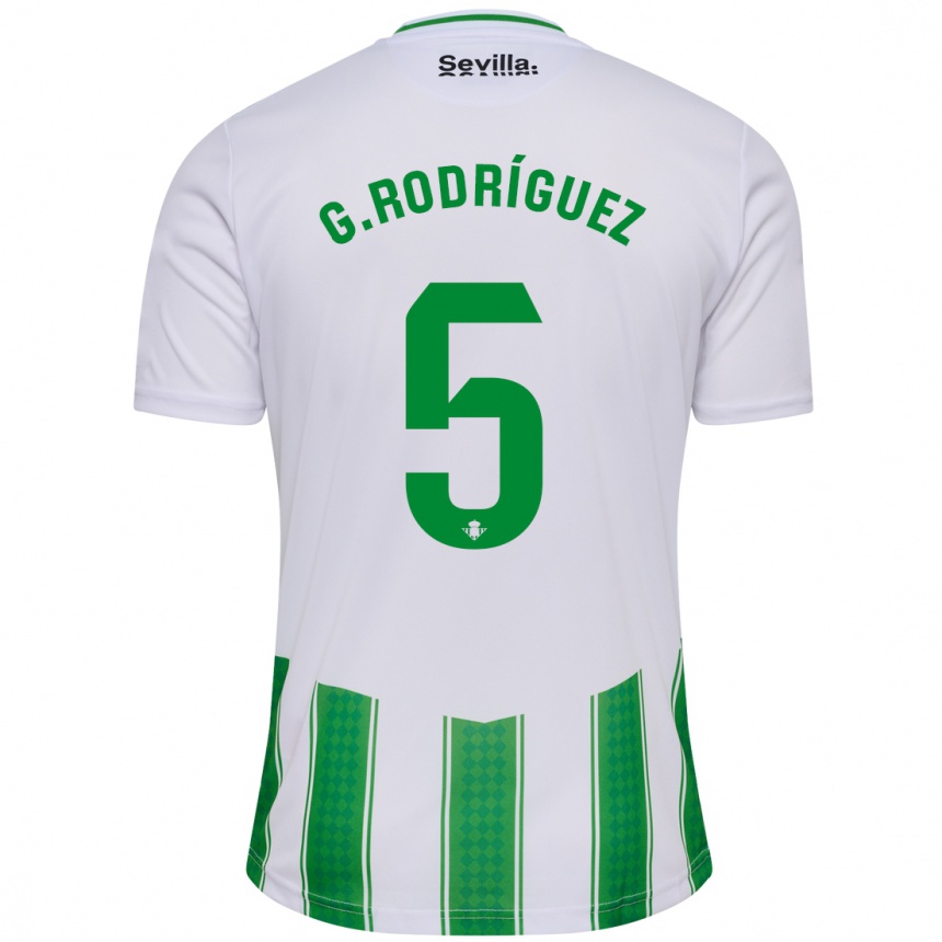 Men Football Guido Rodríguez #5 White Home Jersey 2023/24 T-Shirt