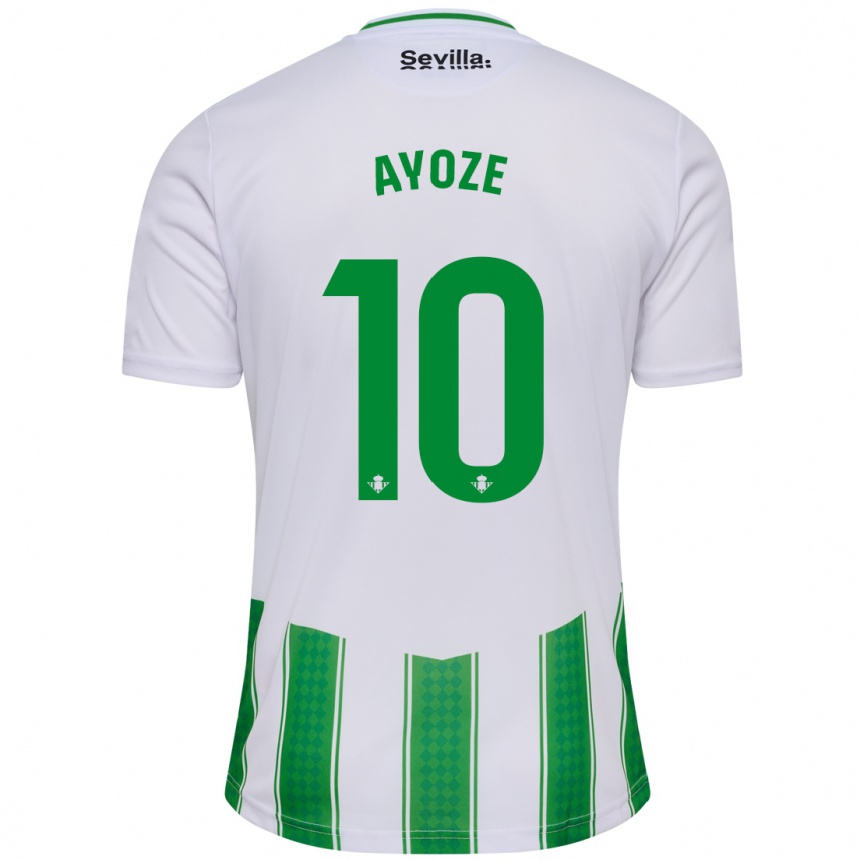 Men Football Ayoze Perez #10 White Home Jersey 2023/24 T-Shirt