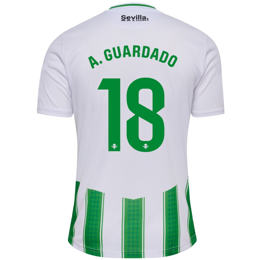 Men Football Andrés Guardado #18 White Home Jersey 2023/24 T-Shirt
