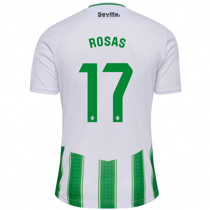 Men Football Berto Rosas #17 White Home Jersey 2023/24 T-Shirt