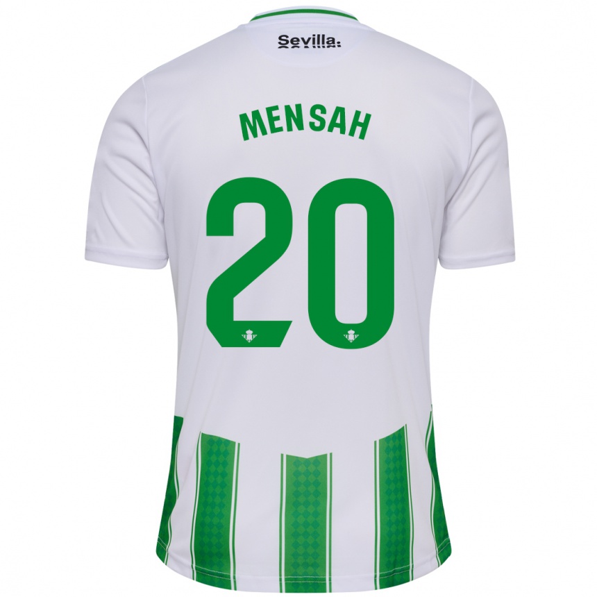 Men Football Mawuli Mensah #20 White Home Jersey 2023/24 T-Shirt