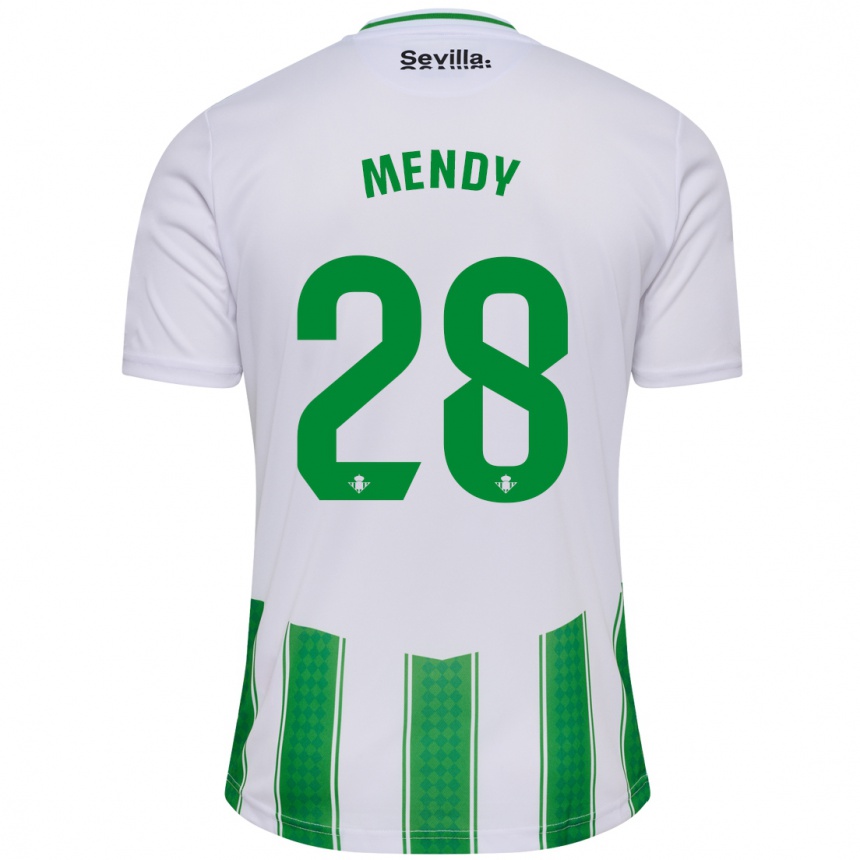 Men Football Nobel Mendy #28 White Home Jersey 2023/24 T-Shirt