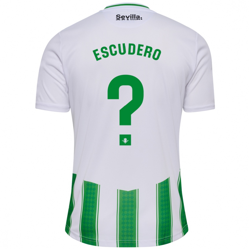 Men Football Ale Escudero #0 White Home Jersey 2023/24 T-Shirt