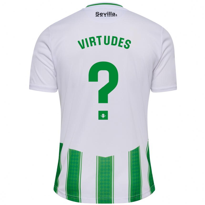 Men Football Adrián Virtudes #0 White Home Jersey 2023/24 T-Shirt