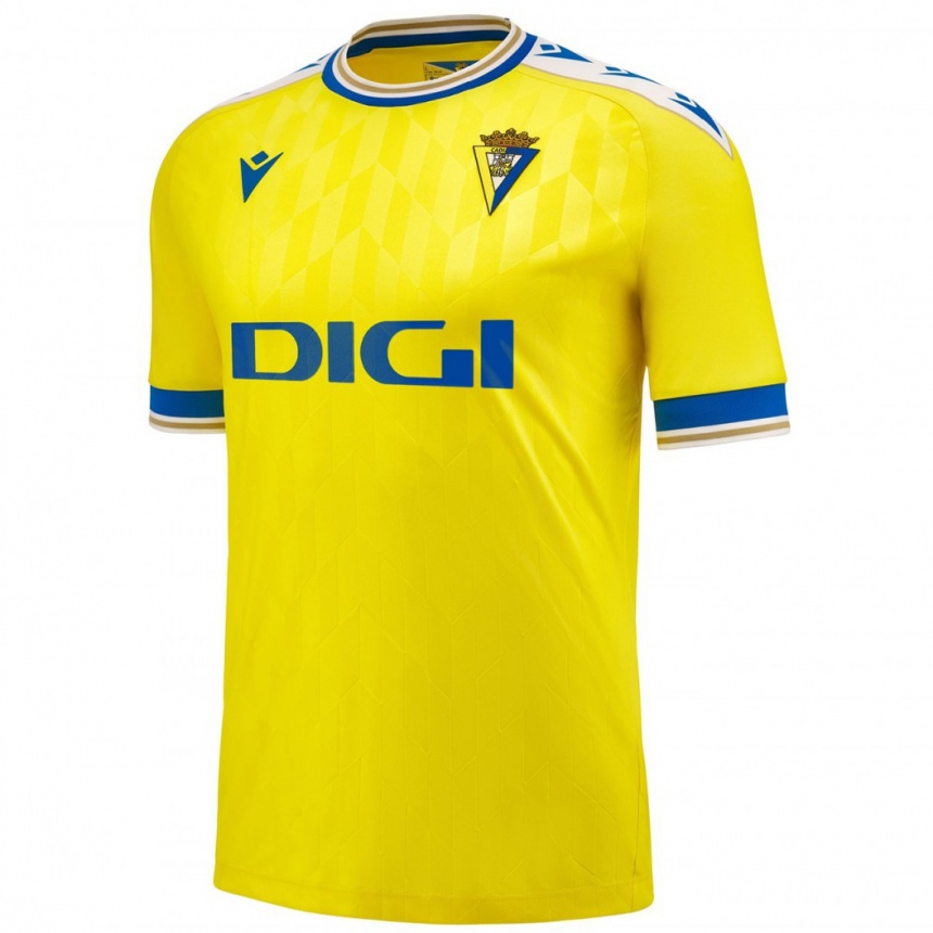 Men Football Ana María Prián Pereira #1 Yellow Home Jersey 2023/24 T-Shirt