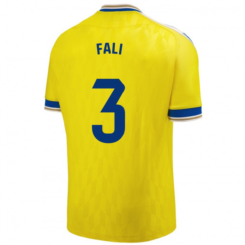 Men Football Fali #3 Yellow Home Jersey 2023/24 T-Shirt