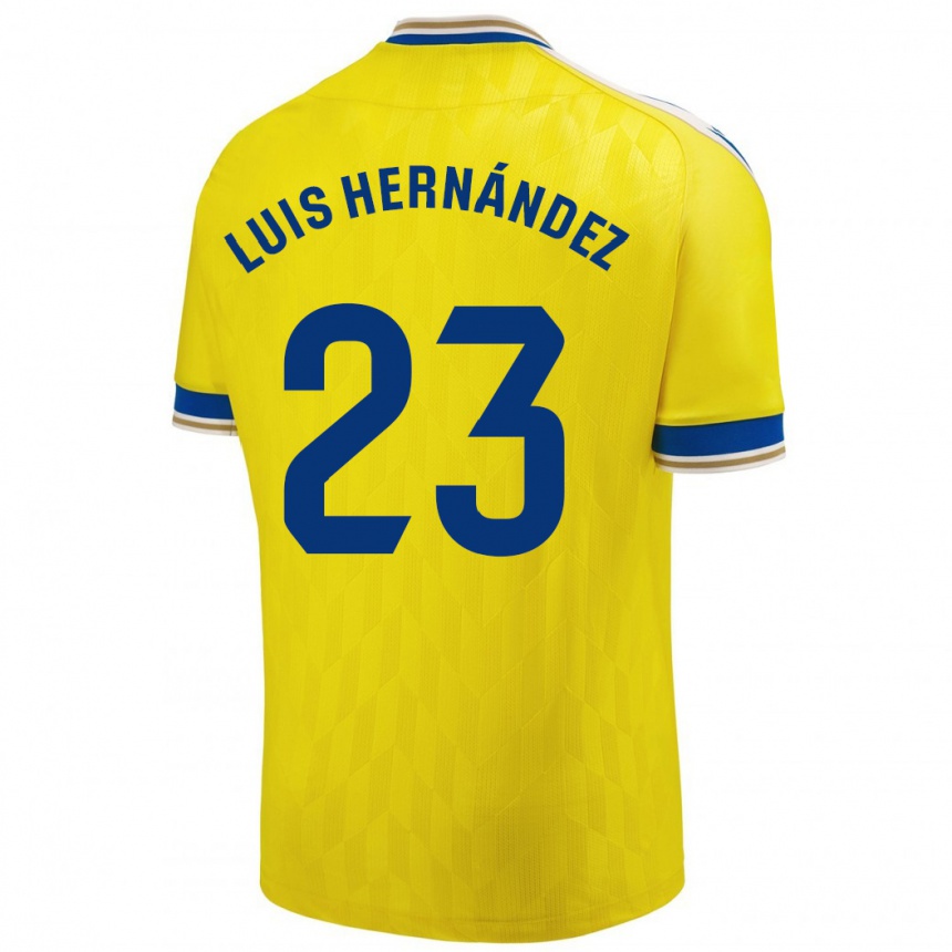 Men Football Luis Hernández #23 Yellow Home Jersey 2023/24 T-Shirt