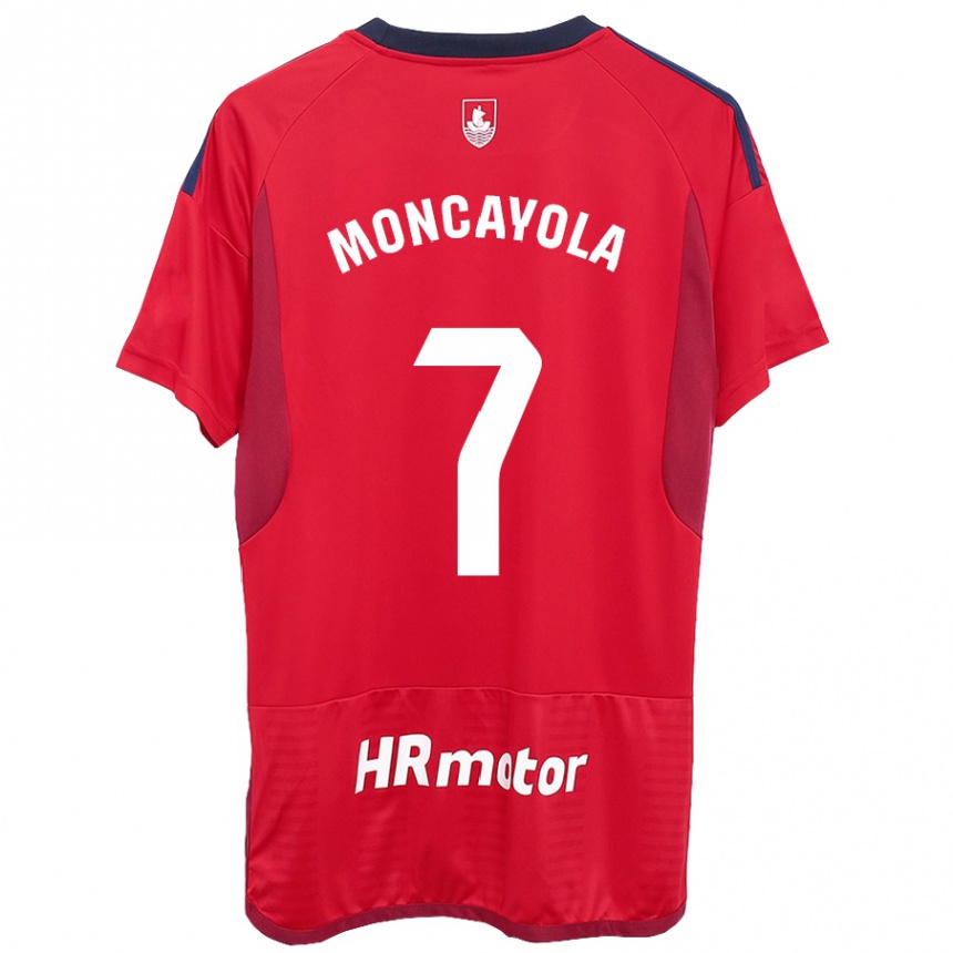 Men Football Jon Moncayola #7 Red Home Jersey 2023/24 T-Shirt