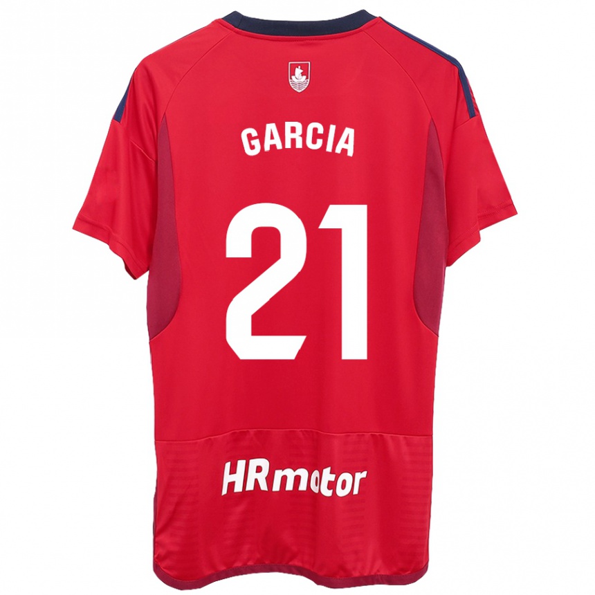 Men Football Jon García #21 Red Home Jersey 2023/24 T-Shirt