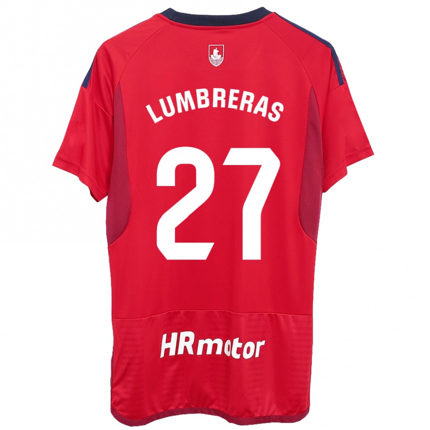 Men Football Carlos Lumbreras #27 Red Home Jersey 2023/24 T-Shirt