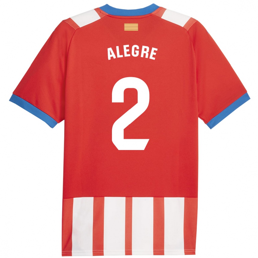 Men Football Marc Alegre #2 Red White Home Jersey 2023/24 T-Shirt