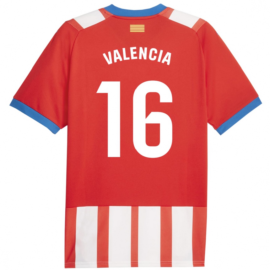 Men Football Carla Valencia #16 Red White Home Jersey 2023/24 T-Shirt