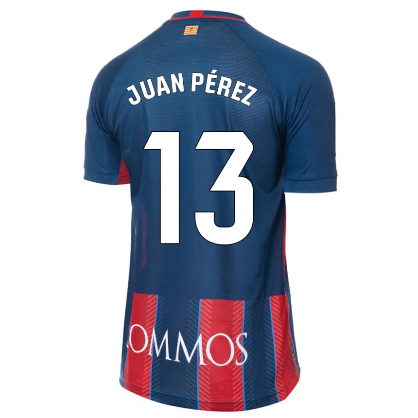 Men Football Juan Pérez #13 Navy Home Jersey 2023/24 T-Shirt