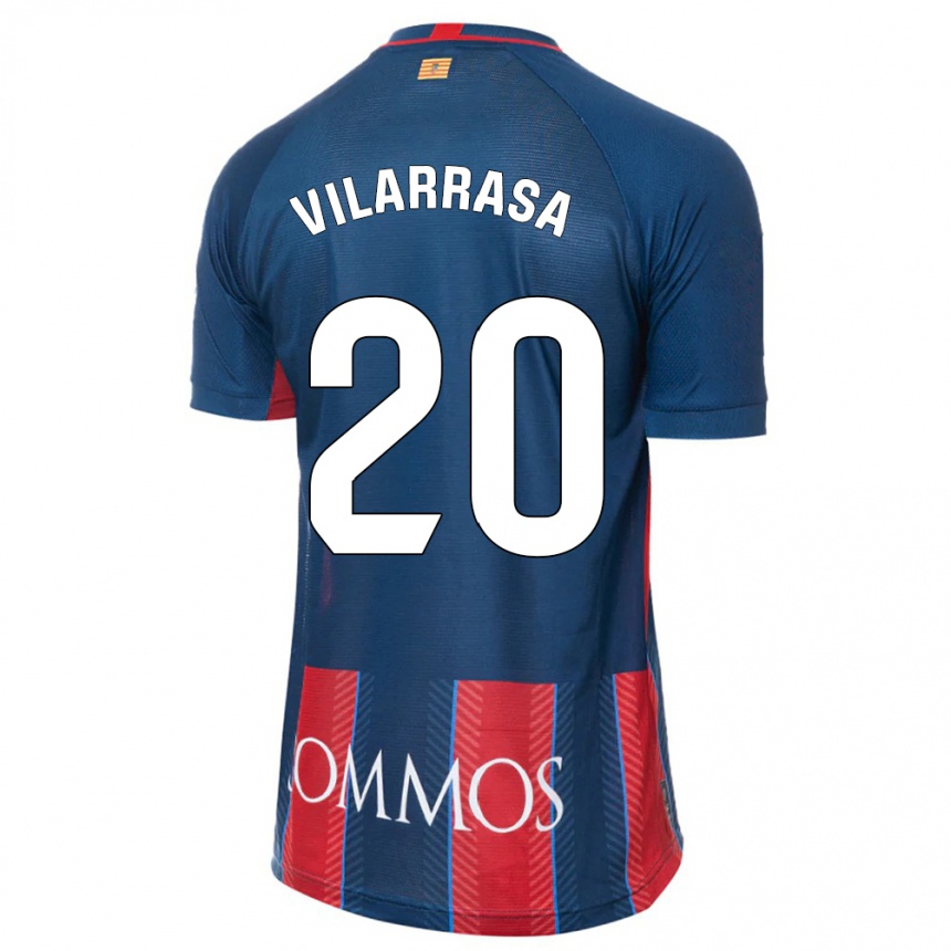 Men Football Ignasi Vilarrasa #20 Navy Home Jersey 2023/24 T-Shirt