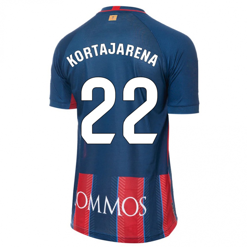 Men Football Iker Kortajarena #22 Navy Home Jersey 2023/24 T-Shirt