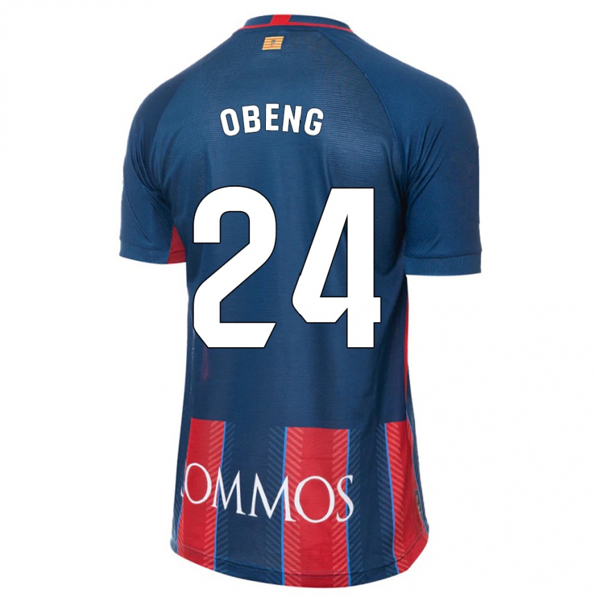 Men Football Samuel Obeng #24 Navy Home Jersey 2023/24 T-Shirt