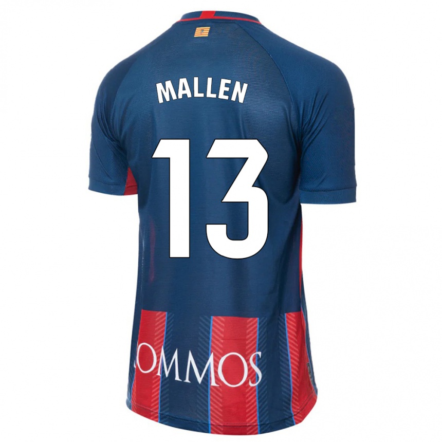 Men Football Lucía Mallén #13 Navy Home Jersey 2023/24 T-Shirt