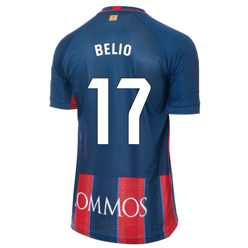 Men Football Marta Belio #17 Navy Home Jersey 2023/24 T-Shirt