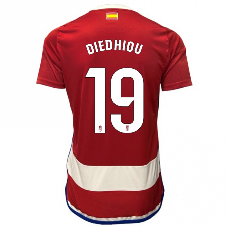 Men Football Famara Diédhiou #19 Red Home Jersey 2023/24 T-Shirt