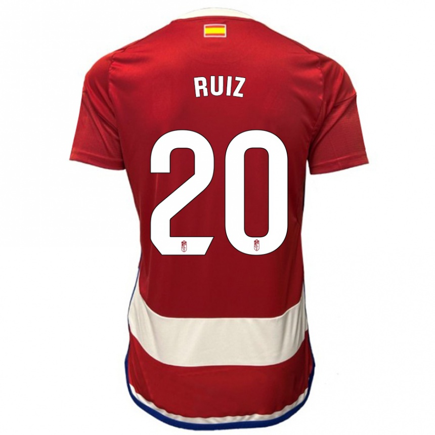 Men Football Sergio Ruiz #20 Red Home Jersey 2023/24 T-Shirt