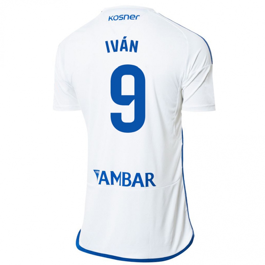 Men Football Iván Azón #9 White Home Jersey 2023/24 T-Shirt