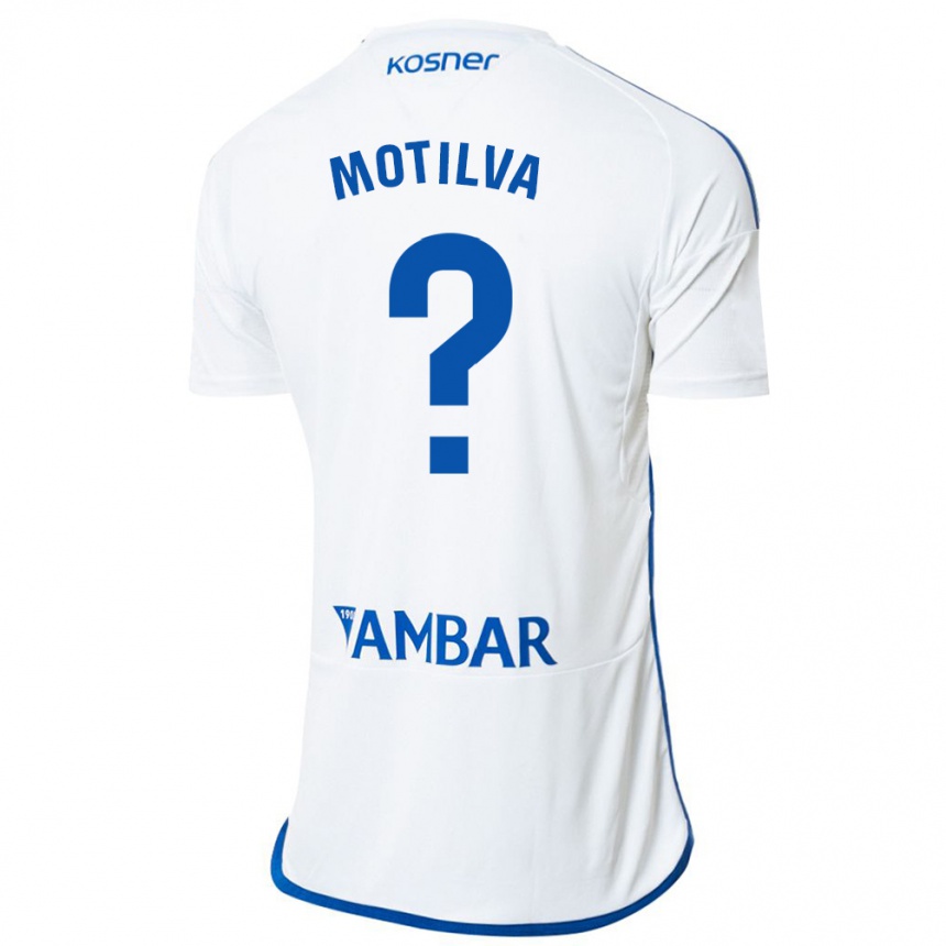 Men Football Adrián Motilva #0 White Home Jersey 2023/24 T-Shirt