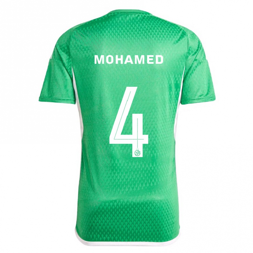 Men Football Ali Mohamed #4 White Blue Home Jersey 2023/24 T-Shirt