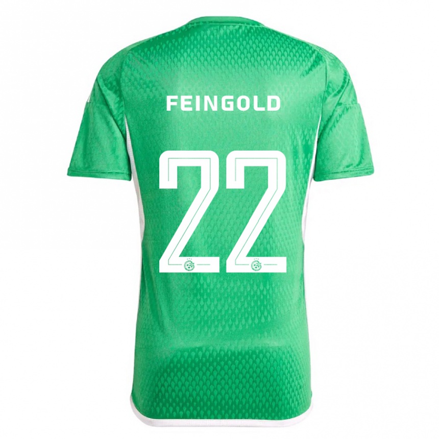 Men Football Ilay Feingold #22 White Blue Home Jersey 2023/24 T-Shirt