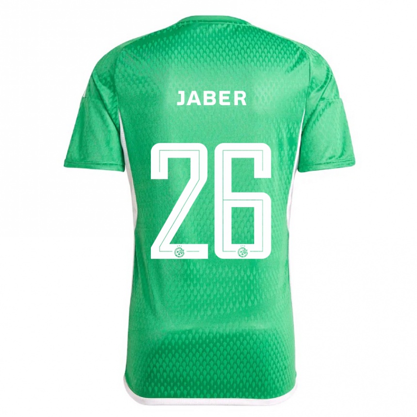 Men Football Mahmoud Jaber #26 White Blue Home Jersey 2023/24 T-Shirt