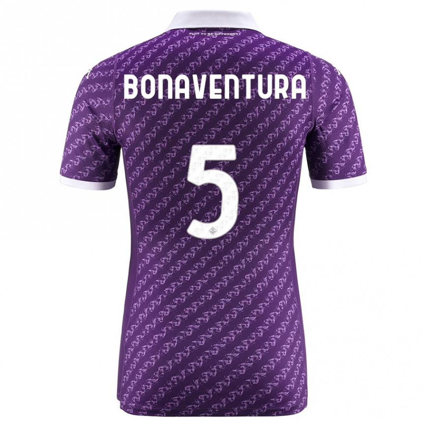 Men Football Giacomo Bonaventura #5 Violet Home Jersey 2023/24 T-Shirt