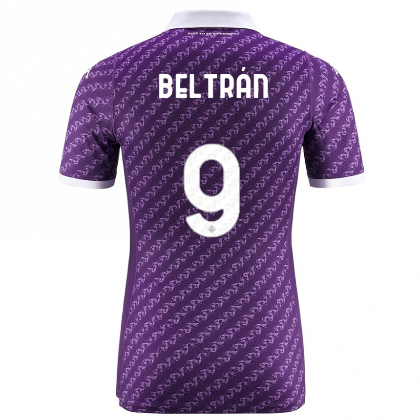 Men Football Lucas Beltrán #9 Violet Home Jersey 2023/24 T-Shirt