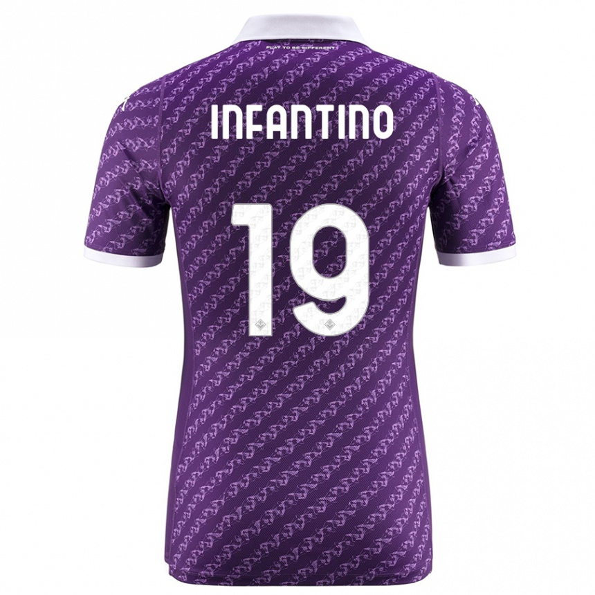 Men Football Gino Infantino #19 Violet Home Jersey 2023/24 T-Shirt