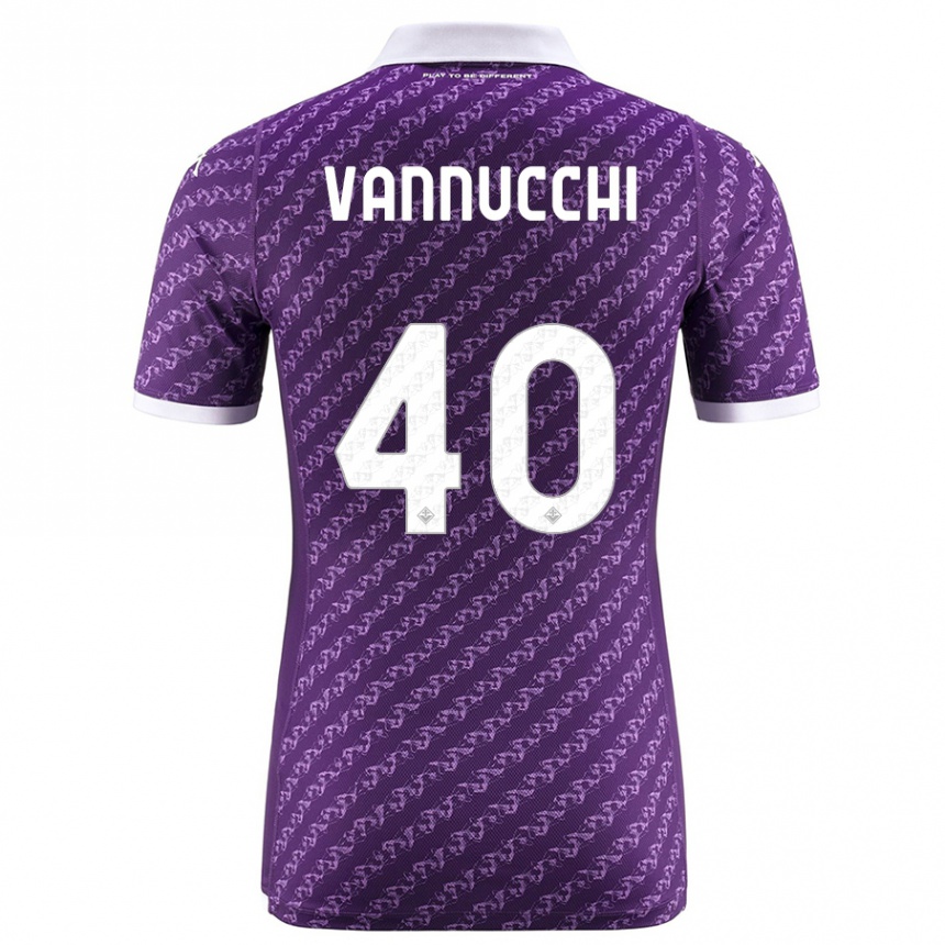 Men Football Tommaso Vannucchi #40 Violet Home Jersey 2023/24 T-Shirt