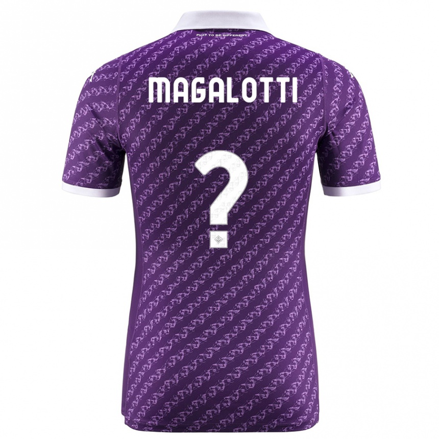 Men Football Mattia Magalotti #0 Violet Home Jersey 2023/24 T-Shirt