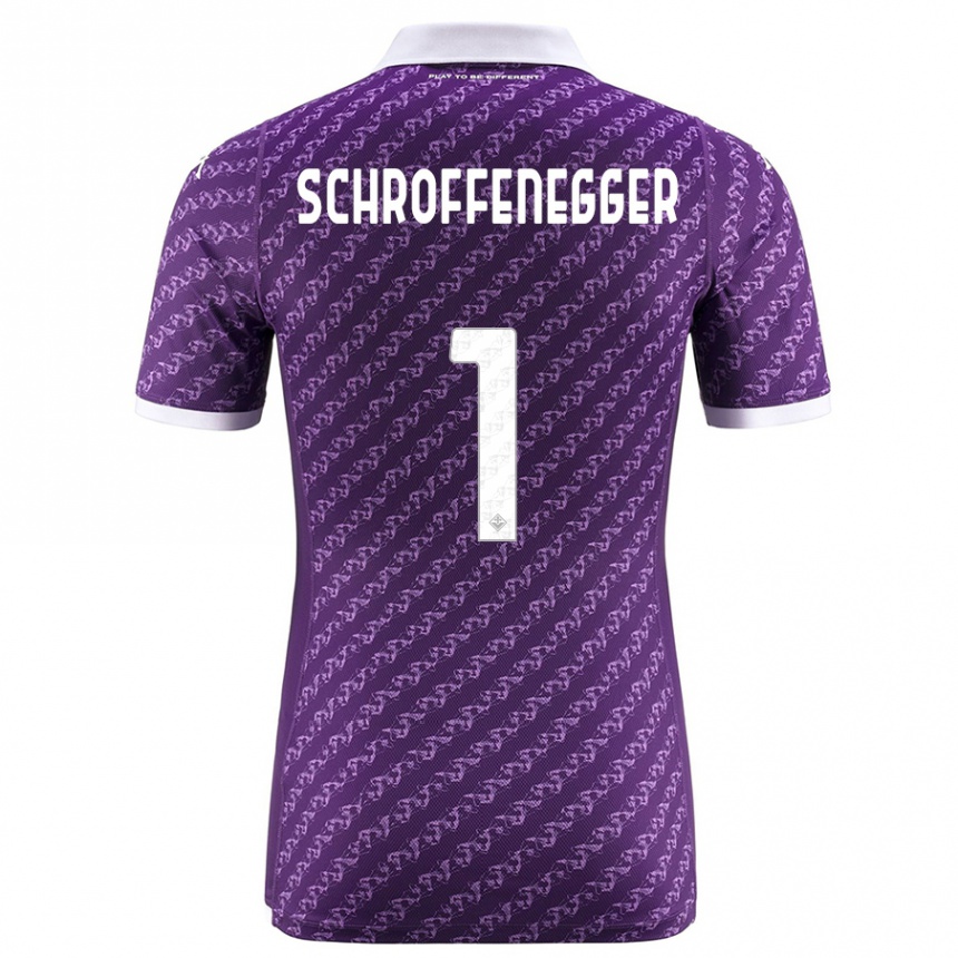 Men Football Katja Schroffenegger #1 Violet Home Jersey 2023/24 T-Shirt